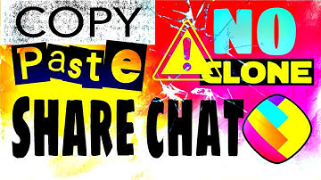 How to copy-paste things in share chat | share chat no clone app malayalam video