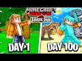 I Survived 100 Days in JURASSIC PARK in Minecraft…