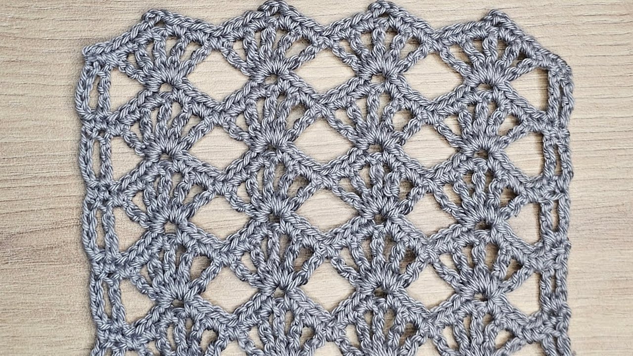 Häkelmuster luftig, sehr einfach, nur zwei Reihen,  Tutorial,  easy, only two rows, beginners