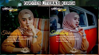 CARA MEMBUAT VIDEO QUOTES LITERASI KEREN DENGAN EFEK HAMPARAN DI KINEMASTER