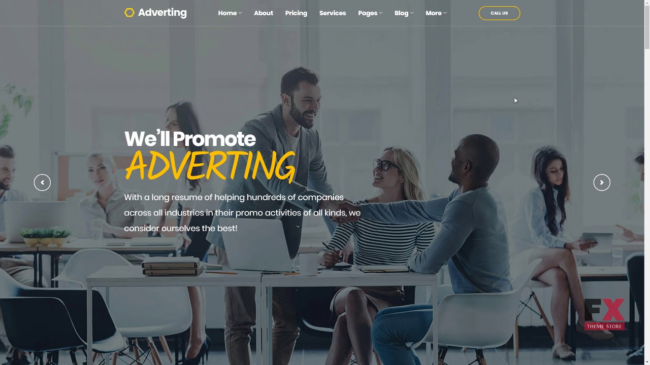 Adverting - Advertising Agency Responsive WordPress Theme TMT | Free