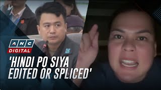 NBI: VP Duterte threat video not altered, not AI-generated | ANC