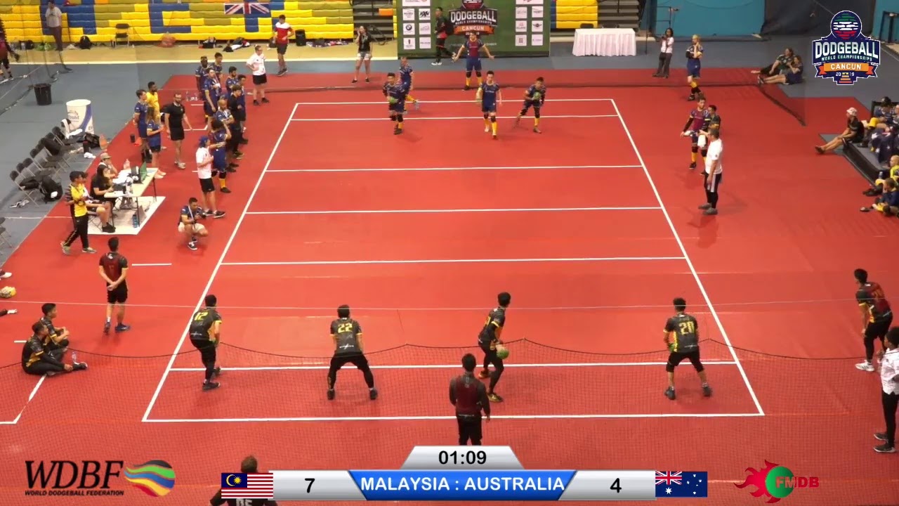 Day 2 MALAYSIA vs AUSTRALIA Dodgeball World Championship Cancun 2019