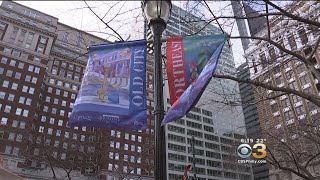 A String Theory Charter Students Design Holiday Banners On Ben Franklin Parkway