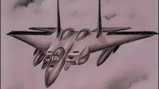 رسم طيارة حربية- drawing F15