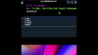 Full Python Escape Characters #coding #python #learnpython Update