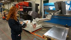 Press Brake with Easy Robot Programming - OpiFlex Mobile Robot Cell with Fenceless Safety