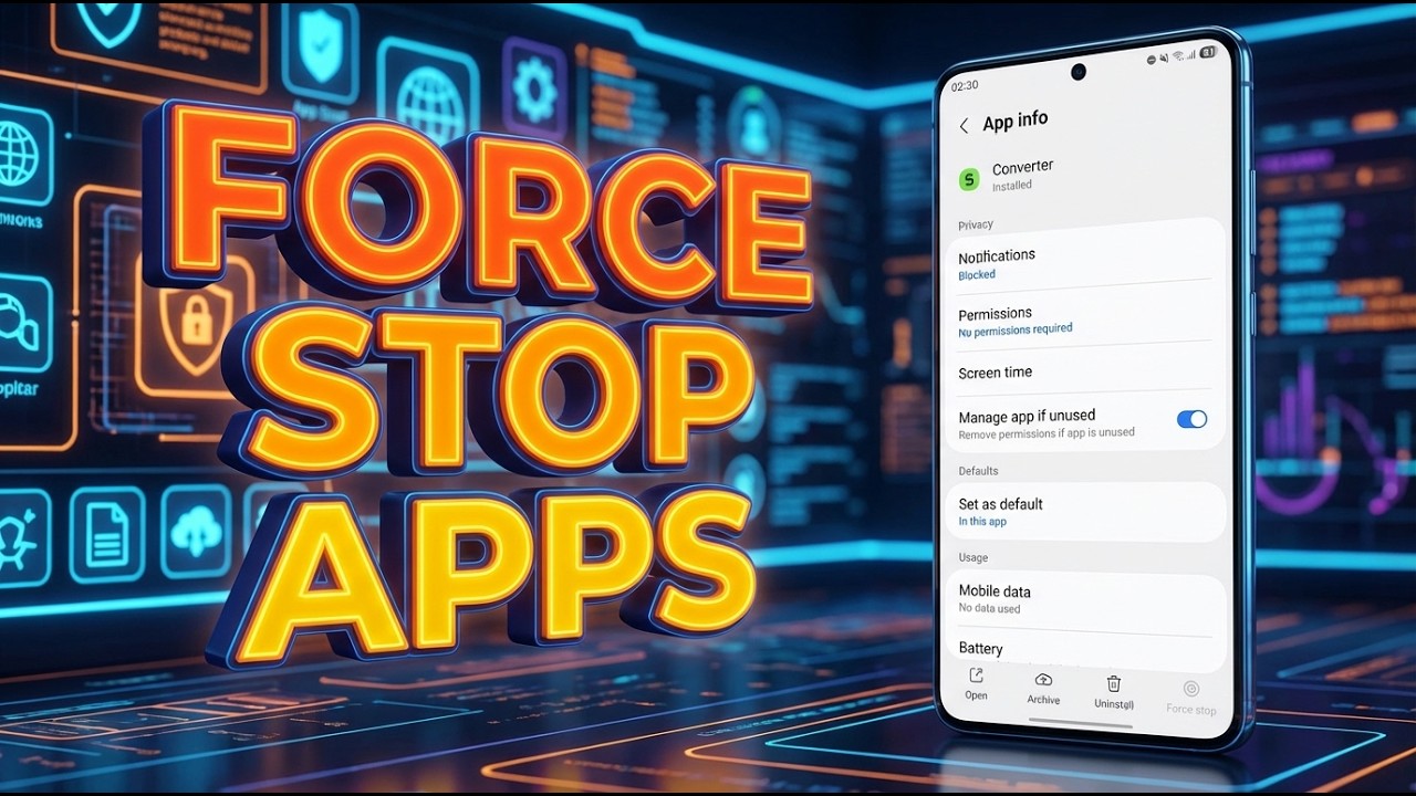 How to Force Stop Apps on Samsung (Fix Lag & Battery Drain) - YouTube