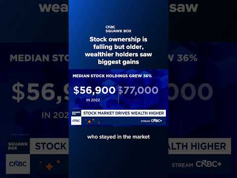 Stock ownership is falling but older, wealthier holders saw biggest gains