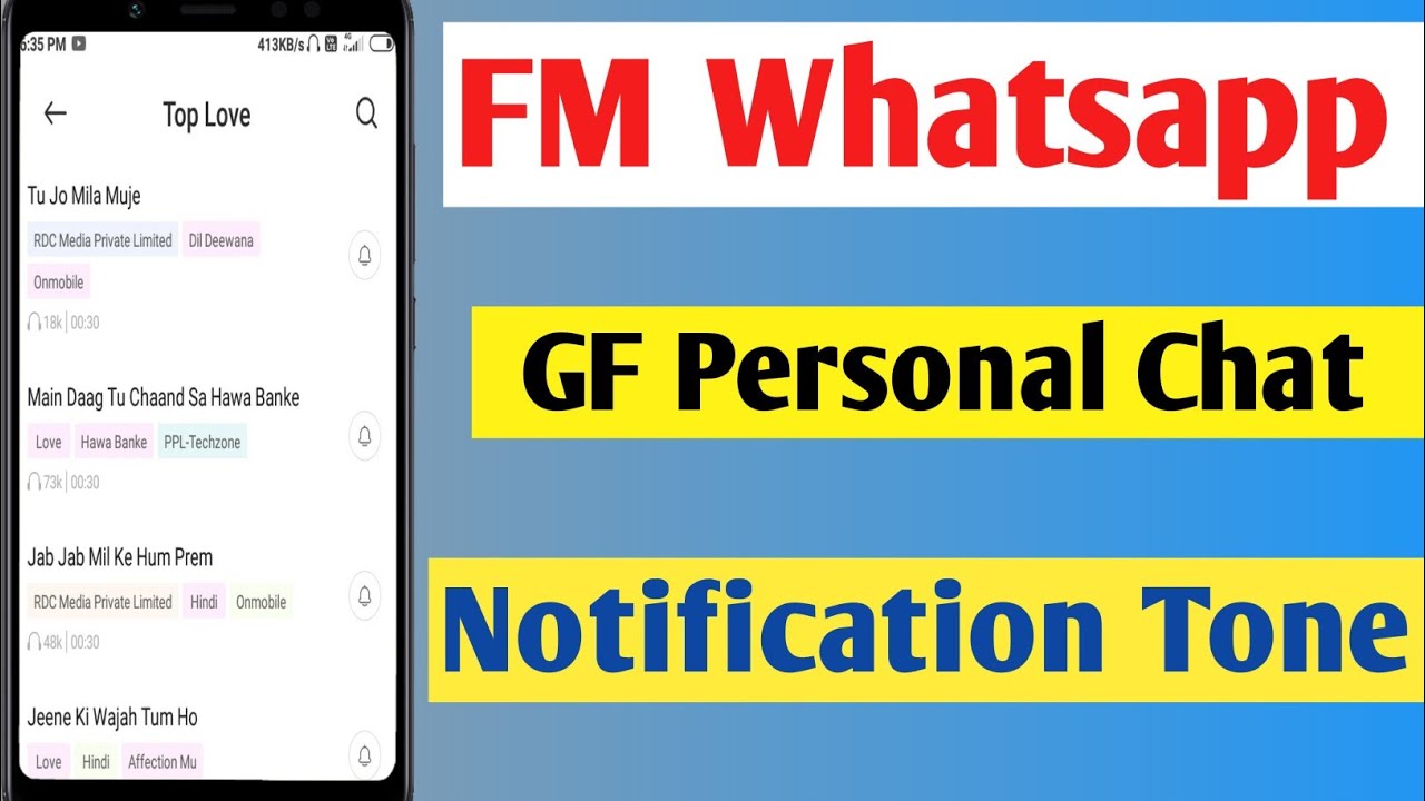 How To Gf Personal Chat Notification Tone In Fm Whatsapp