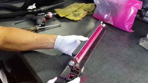 How to pour out developer from unit on Toshiba e Studio 5520c-6520c