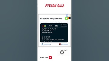 What is the output of the following Python Code: MCQ #112   #python #quiz