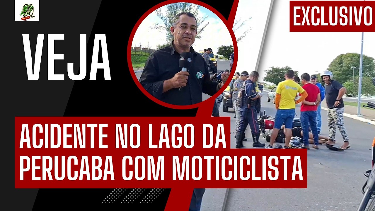 IMAGENS DE DRONE! ACIDENTE NO LAGO DA PERUCABA COM MOTICICLISTA