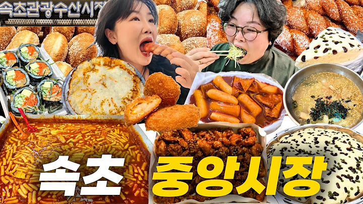 시장먹방 속초 중앙시장 맛집 투어 Best5⭐️ 닭강정 명란아보카도김밥 막걸리술빵 감자전 떡볶이 꽈배기 고로케 감자옹심이 가리비젓갈 코끼리분식 장홍김밥 Mukbang VLOG