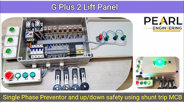 G plus 2 Lift panel with Single phase preventor & Up/Down safety using shunt trip MCB | 3-PH MOTOR |