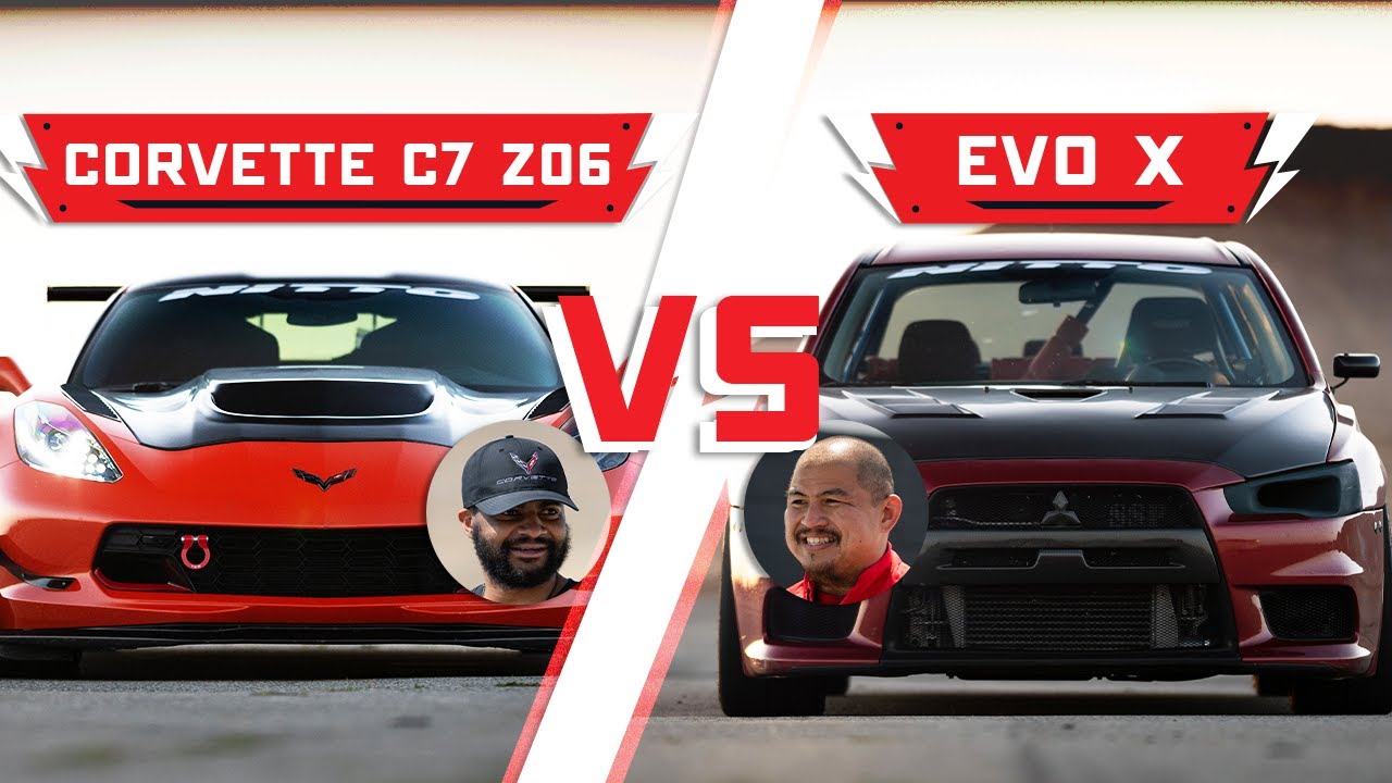 Corvette C7 Z06 vs. Evo X | Driver Battles: Track Edition