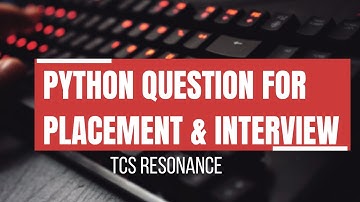 Important Question for OOPS Concept in Python Coding, TCS Resonance