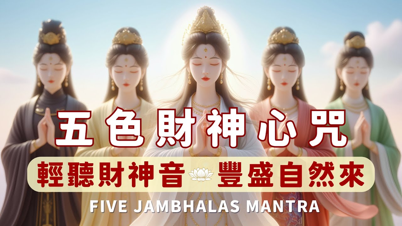 五色財神心咒🌟溫柔祝福的財富之音 | 溫柔召喚財神的祝福 | 日日播放，讓豐盛自來| 心靈豐盛，財運自然來