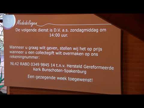 Live uitzending Hersteld Gereformeerde Kerk Bunschoten-Spakenburg