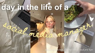 a day in the life of a social media manager | filming, creating content calendars, & pro tips!