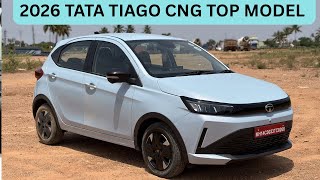 2026 Tata Tiago Creative CNG AMT Review | 360 Camera, Paddle Shifters &amp; Mileage