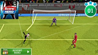 Score! Hero ADVENT HERO - Walkthrough - Level 1 - 3 Stars screenshot 2
