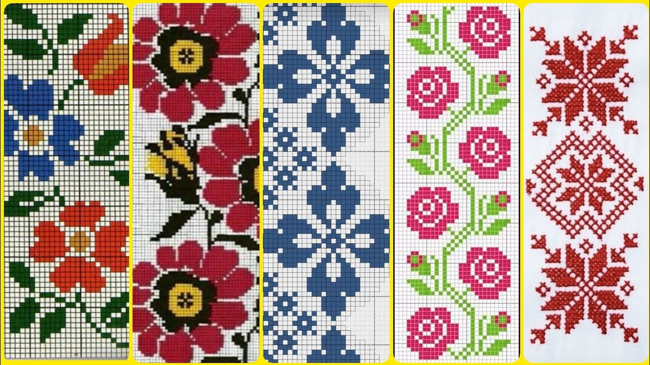 ason border design/clear cross stitch design images/Flower 🌹 cross stitch embroidery