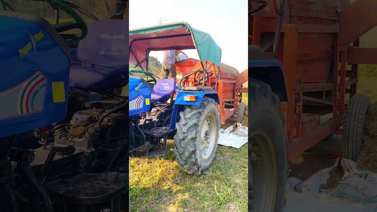 Mustard Thresher with Village Farmers 
