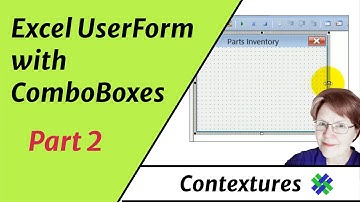 Excel UserForm With Comboboxes Part 2 - Create the UserForm