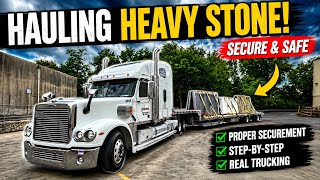 How To Secure Granite Slabs SAFELY On A Flatbed | Stepdeck Trucking