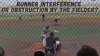 Runner Interference or Obstruction by the Fielder | Baseball Rules