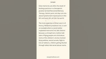 What is False Memory? [Vertical Video] - Cognitive Bias Definition & Example #shorts