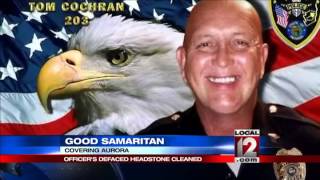 Officer's defaced headstone cleaned