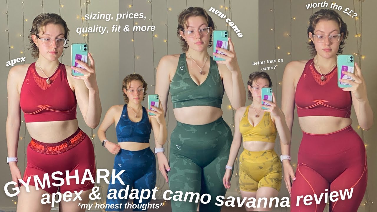 My Honest Opinions on Gymshark Apex & Adapt Camo 2.0 *try-on haul