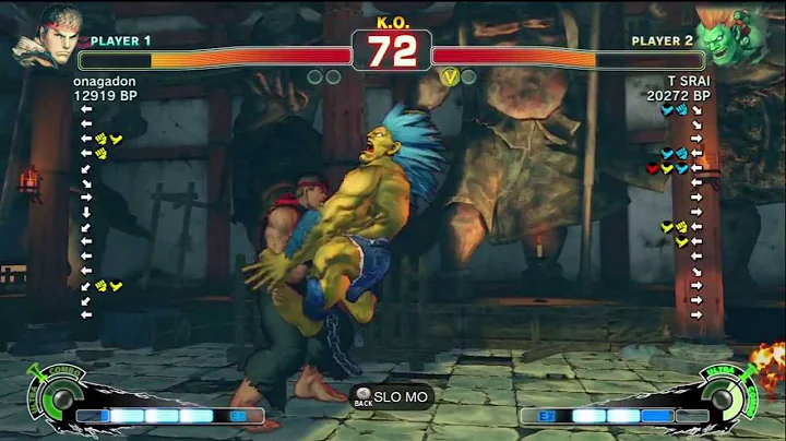 T SRAI [Blanka] vs onagadon [Ryu] SSF4 Japanese Online Ranked Matches - Xbox Live