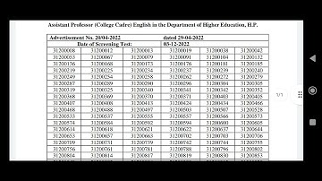 HPPSC Assistant professor-English Result out || Date of Personality Test??