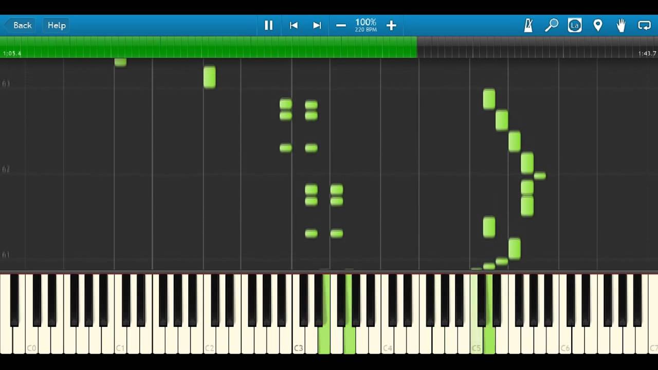 Click Clock Wood (Spring) Piano Synthesia YouTube