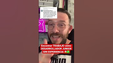 Encontrar TRABAJO cómo DESARROLLADOR JUNIOR SIN EXPERIENCIA 😱✅ #shorts #programming #dev #developer