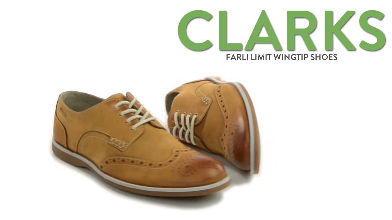 clarks mens wingtip shoes