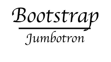 Bootstrap 4: Jumbotron