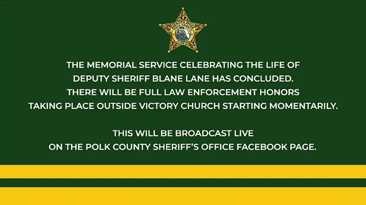 Deputy Blane Lane's Memorial Service