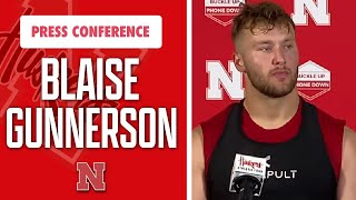 Nebraska Football DE Blaise Gunnerson loves the intensity from his room I Nebraska Huskers fall camp