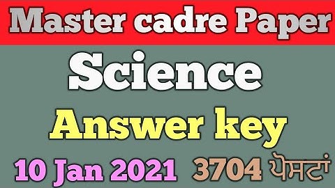 master cadre science answer key || master cadre science answer key || master cadre science answerkey