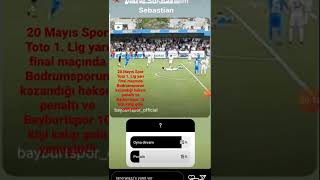 20 Mayis Spor Toto 1. Li̇g Maçında Bodrumspora Veri̇len Penalti Ve Olmuştur Bayburtspor 10 Kişi