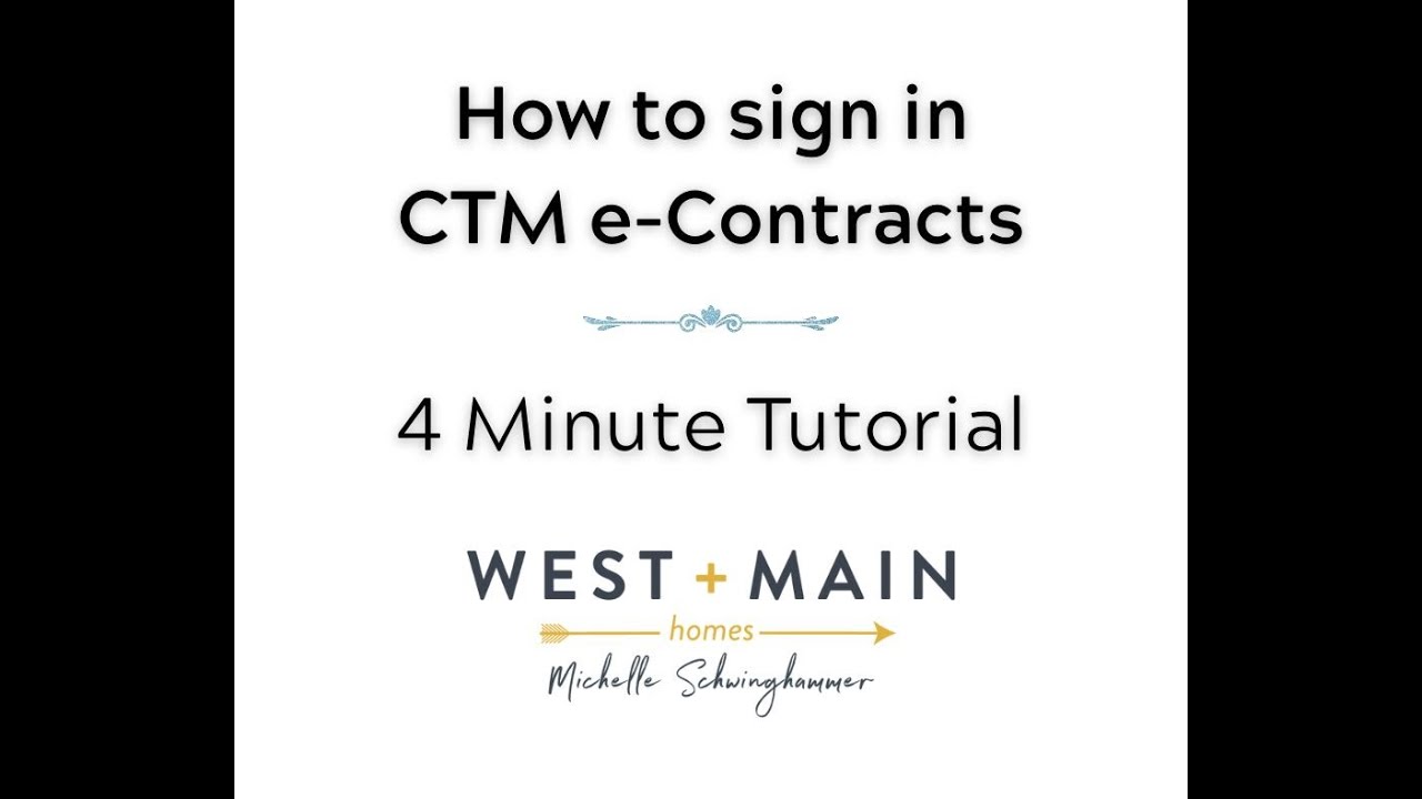How to Sign with Web Signature in CTM eContracts