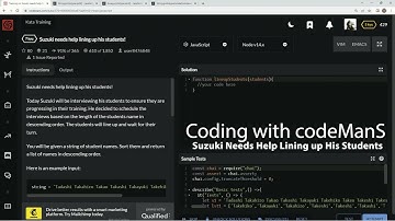 Codewars 7 kyu Suzuki Needs Help Lining up His Students! JavaScript