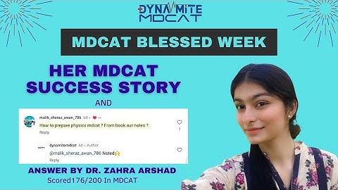 MDCAT Physics Preparation In The Best Way | Dr. Zahra