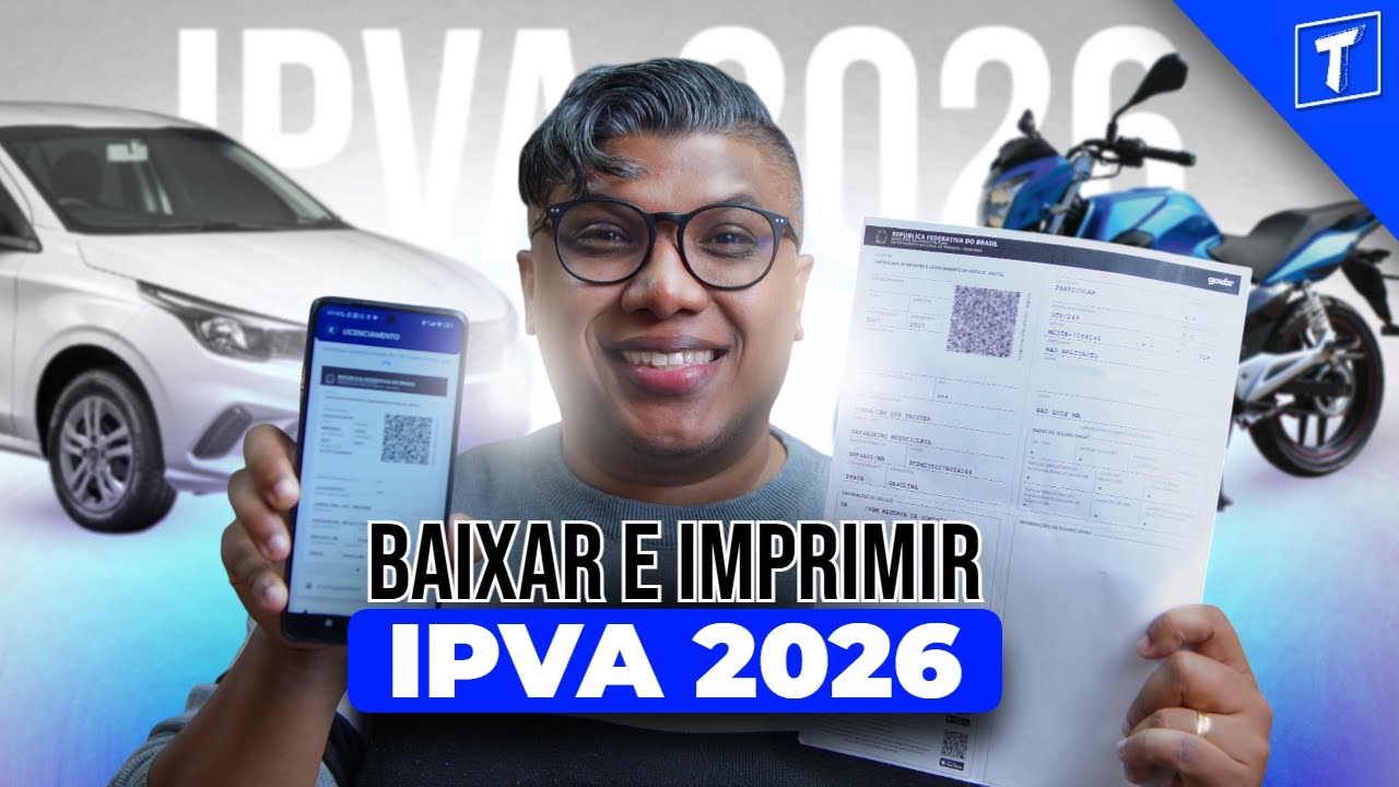 Como Baixar e Imprimir o IPVA 2026 (CRLV Digital e Físico) PASSO A PASSO