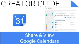 How to Share and View Google Calendars
