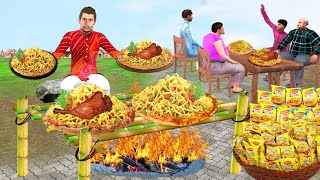 बांस मैगी चिकन बिरयानी Bamboo Maggi Chicken Biryani Street Food Hindi Kahani New Funny Comedy Video